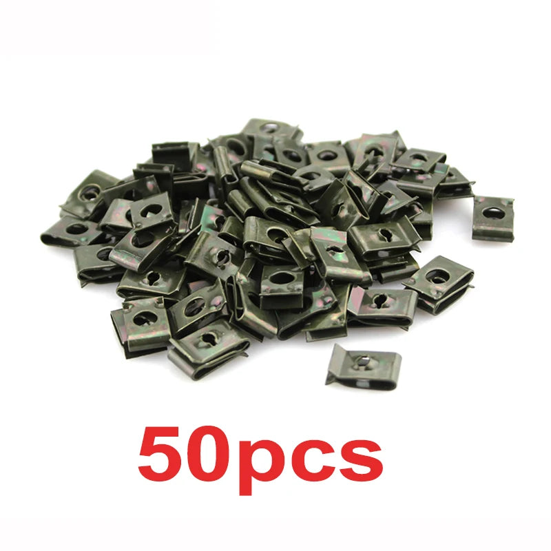 Self Tapping Screws Metal Fastener Clip for Car Motorcycle U-Type Clip with Screw Anti-rust Protection Clip Screw Iron Sheet Kit