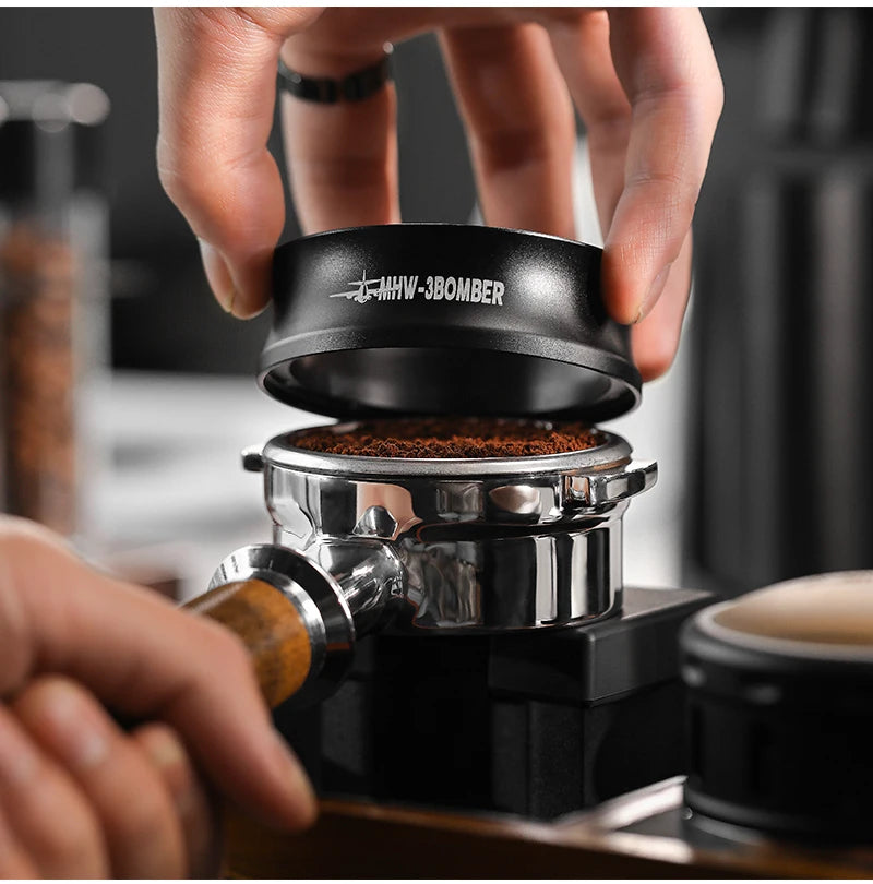 MHW-3BOMBER 58MM Magnetic Dosing Funnel with 10 Magnets Espresso Dosing Ring