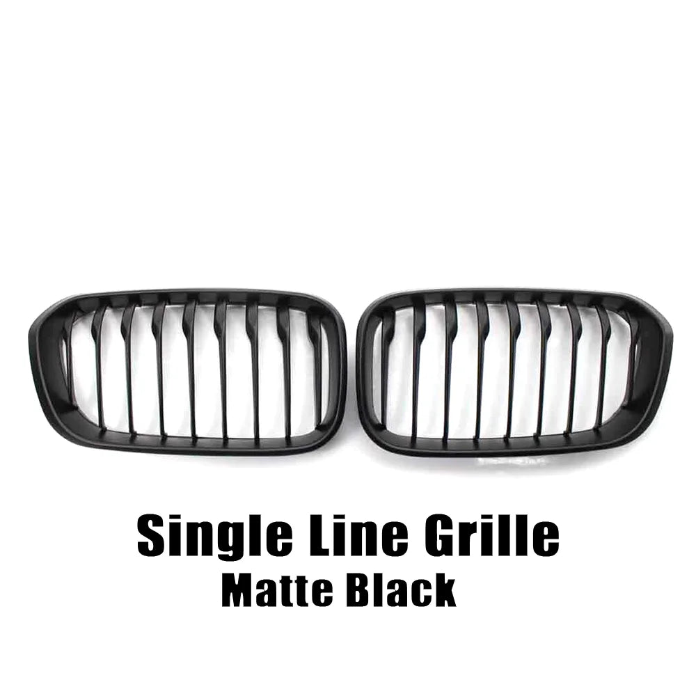 BMW Front Bumper Kidney Grille Racing Grills For BMW 1 Series F20 F21 2015-2019 Replacement Double Slat Gloss Black Grilles