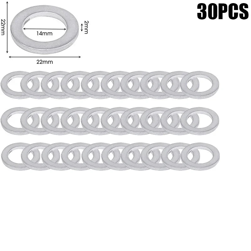 Honda Accord Aluminium Oil Drain Seal Gasket 14 mm I.D. Screw Washers For Honda Accord CR-V CR-Z 9410914000 94109-14000