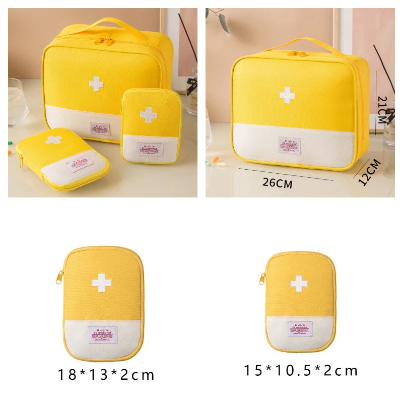 3 Pcs/set Portable Medical Storage Bag First Aid Kit Organizer Home Outdoor Travel Bag