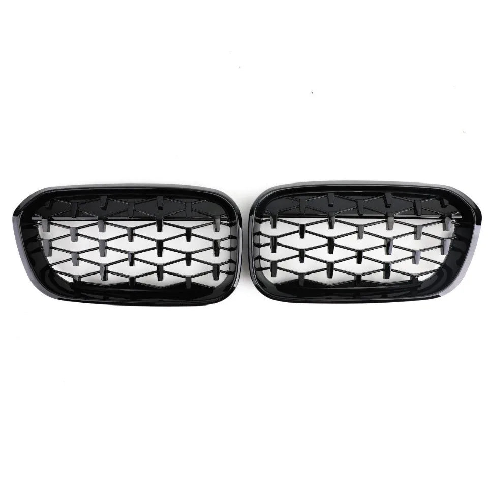 BMW Front Bumper Kidney Grille Racing Grills For BMW 1 Series F20 F21 2015-2019 Replacement Double Slat Gloss Black Grilles