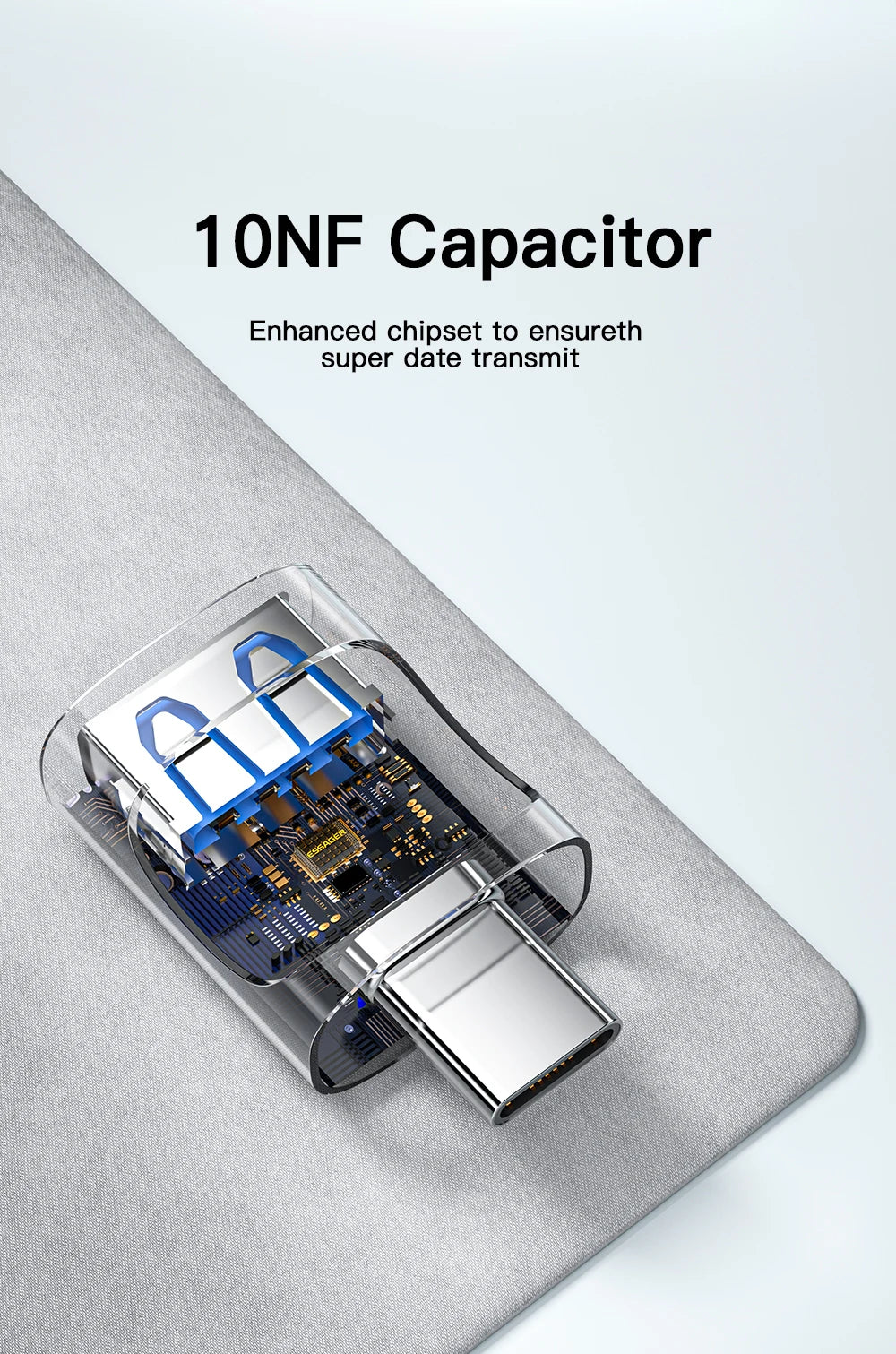 Essager USB 3.0 To Type C OTG Adapter USB A Type C Male To Micro Type C USB A Female Converter For Laptops