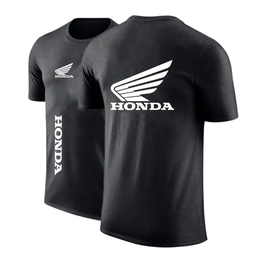Honda Fashion New Summer Honda Car Logo Custom Crew Neck Punk Comfortable Printed Short Sleeve Casual Sweatshirt T-Shirt