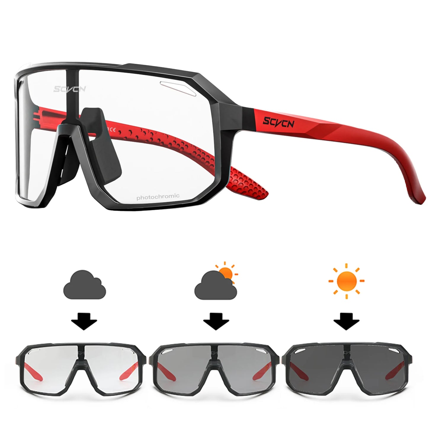 SCVCN New Outdoor Cycling Glasses Bike Sunglasses Men UV400