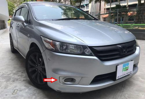 2x Front Full LED Fog Lights with Cut-Line Lens White / Yellow Color Fog Lamp for Honda Stream RSZ RN6 07.2006 2007 2008 05.2009