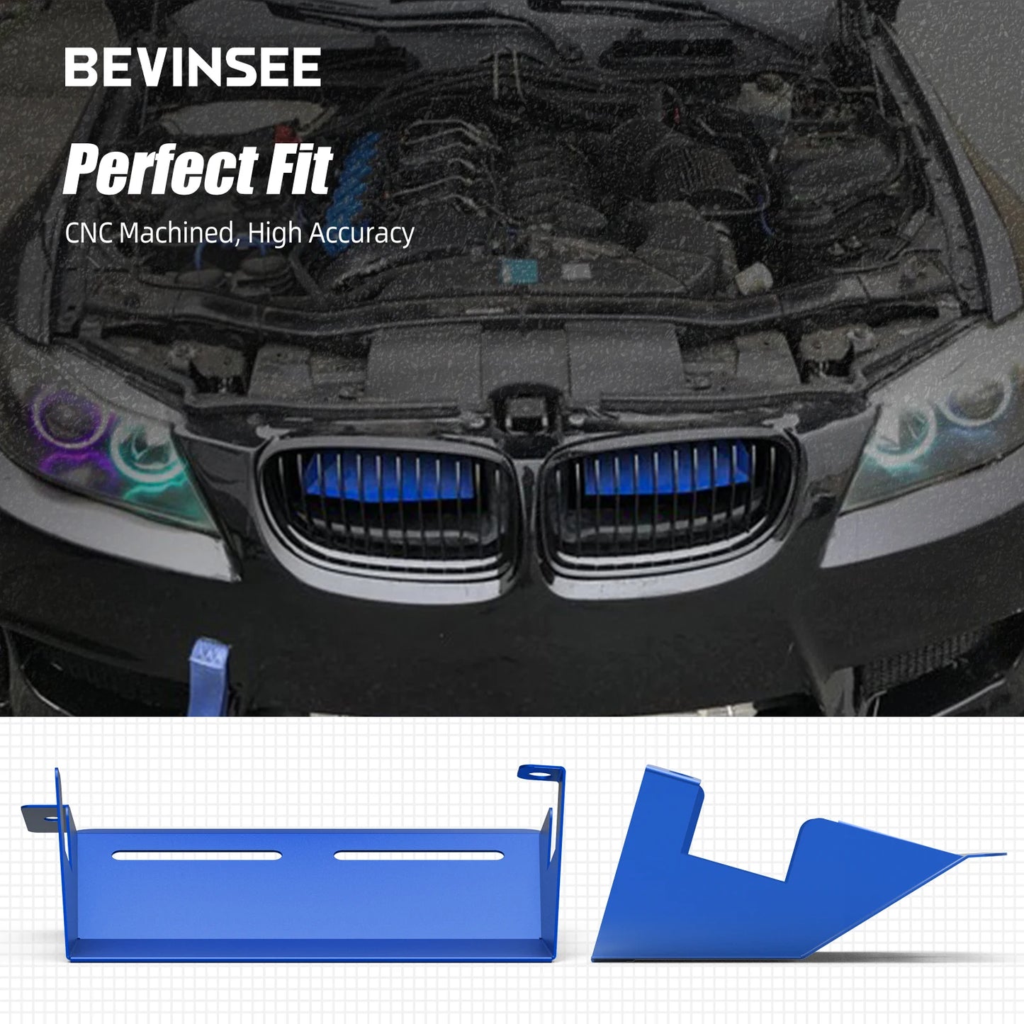 BEVINSEE Air Intake Scoops for BMW E90 E92 E93 323i 325i 328i 330i 335i 335d 2007-2012