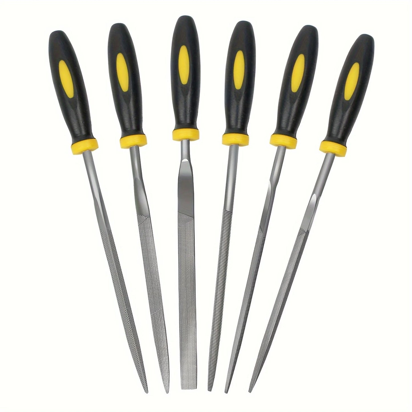 Premium Needle File Set - High-Carbon Steel Files with Non-Slip Ergonomic Handles for Precise Filing on Wood, Plastic, Model