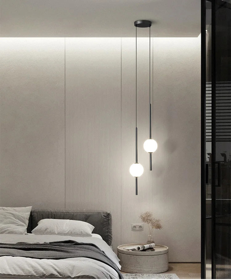 Nordic Simple Glass Ball Pendant Lights Dining Room Bedroom Decor