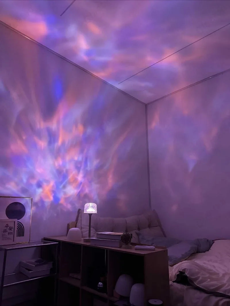 LED Lamp Romantic High Footed Water Ripple Atmosphere Desk