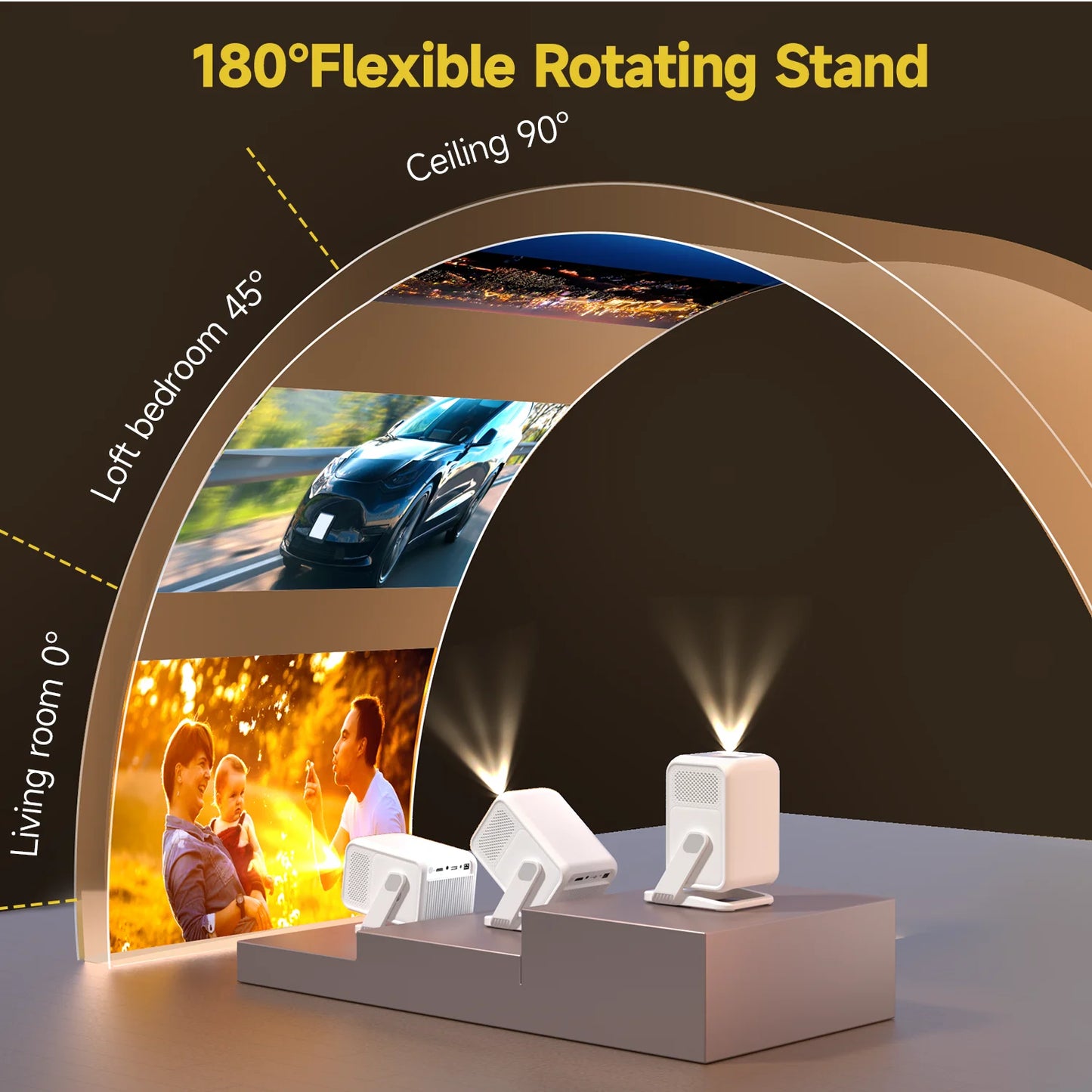 Magcubic Auto Focus 4K HD 1920*1080P 420ANSI Portable Projector Android