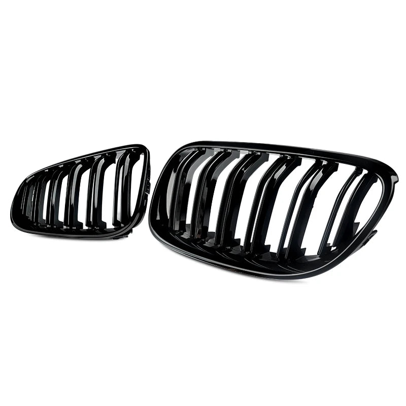 BMW Grille Schwarz Glänz Nieren Grill Kühlergrill Doppelsteg Für BMW E92 E93 2DR LCI Paar