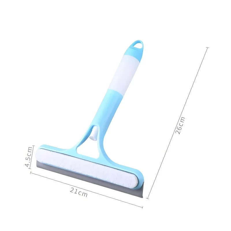 Double Sided Window Cleaner for Car and Bathroom Mirror Wiper Soap Spray Dispenser Tool