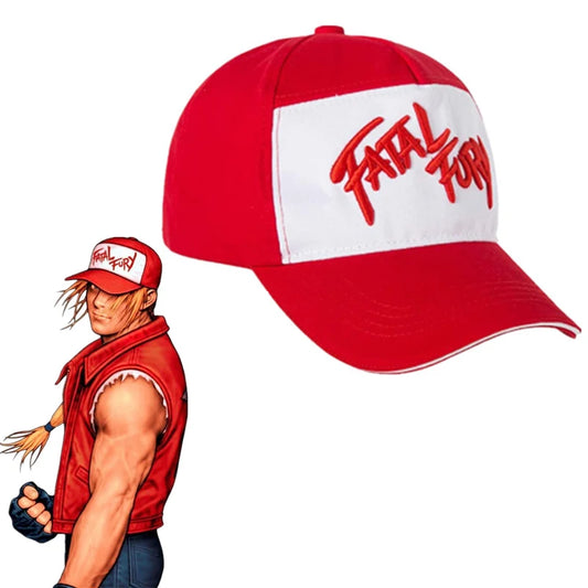 Hat King of Fighters Fatal Fury Terry Bogard Baseball Cap Cosplay Embroidery Adjustable Hat Unisex