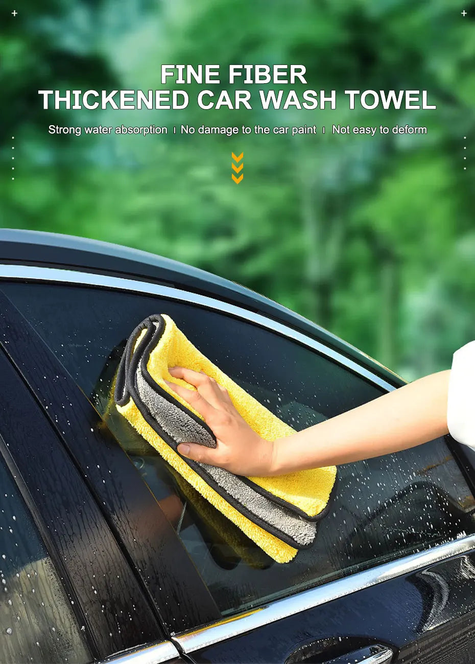 SEAMETAL Microfiber Car Washing Towel 400GSM Double-Sided Coral Velvet