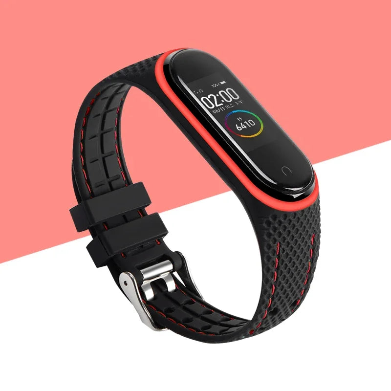Strap For Mi band 7 6 5 Bracelet Sport belt Silicone watchband