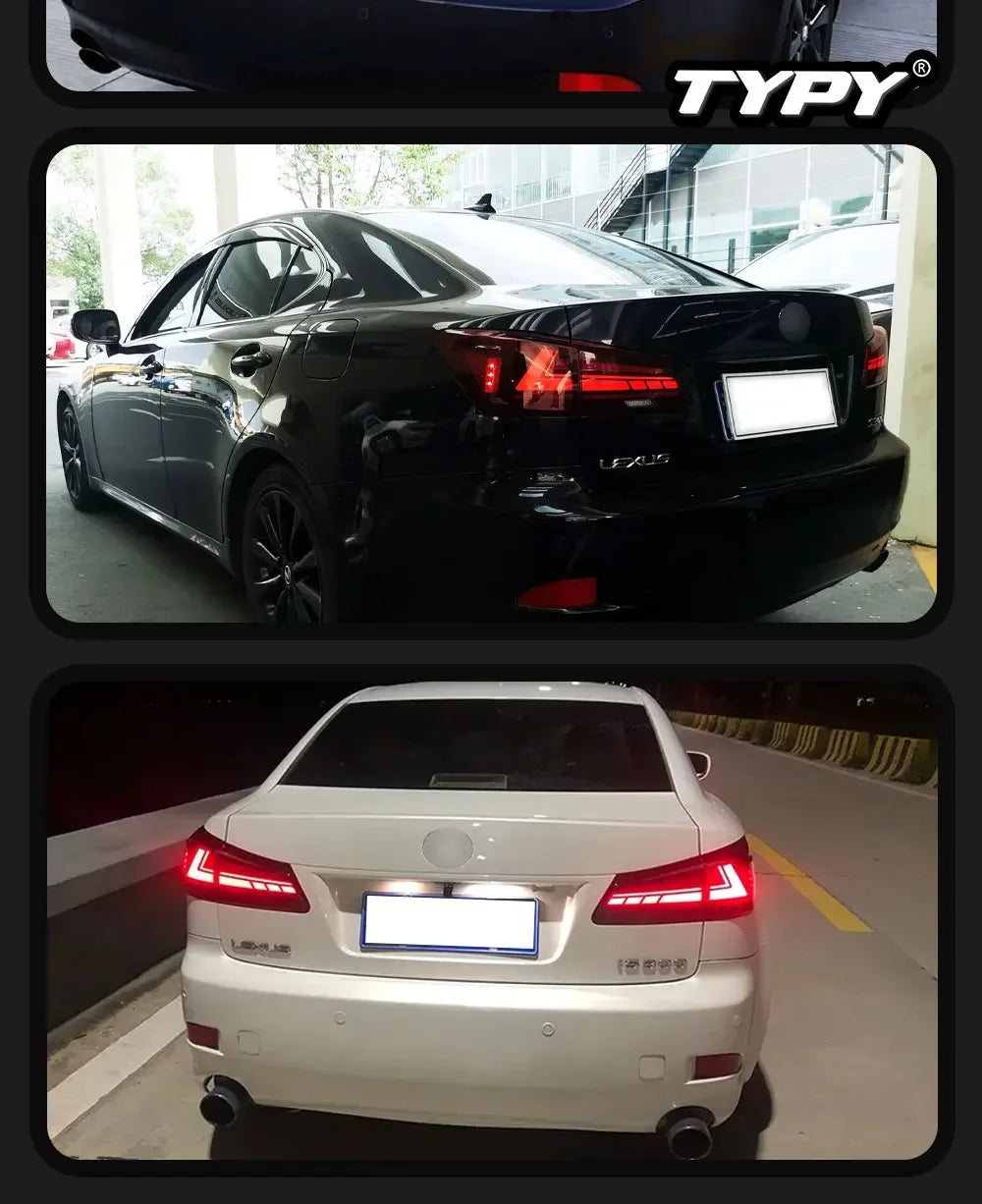Lexus IS IS250 Taillights 2006-2012 Upgrade Modified to New DRL Dynamic Turn Signal LED Taillight