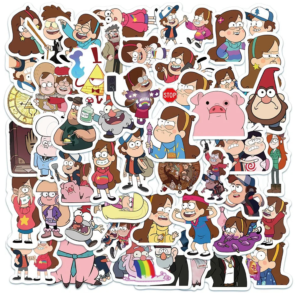 50Pcs Laptop Cartoon Gravity Falls Stickers