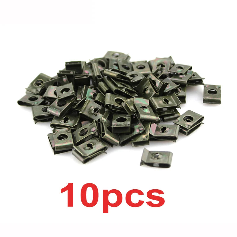 Self Tapping Screws Metal Fastener Clip for Car Motorcycle U-Type Clip with Screw Anti-rust Protection Clip Screw Iron Sheet Kit