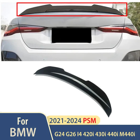 2021 To 2024 PSM Style For BMW G24 G26 I4 420i 430i 440i M440i 4 Door Gran Coupe Rear Trunk Roof  Boot Lip Spoiler Accessories