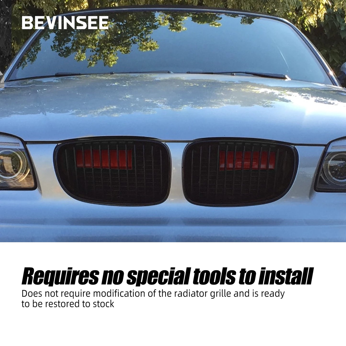 BEVINSEE Air Intake Scoops for BMW E82 E87 E81 E88 4 Cylinders 116i 116d 118i 118d 120i 120d 123d 2004-2012