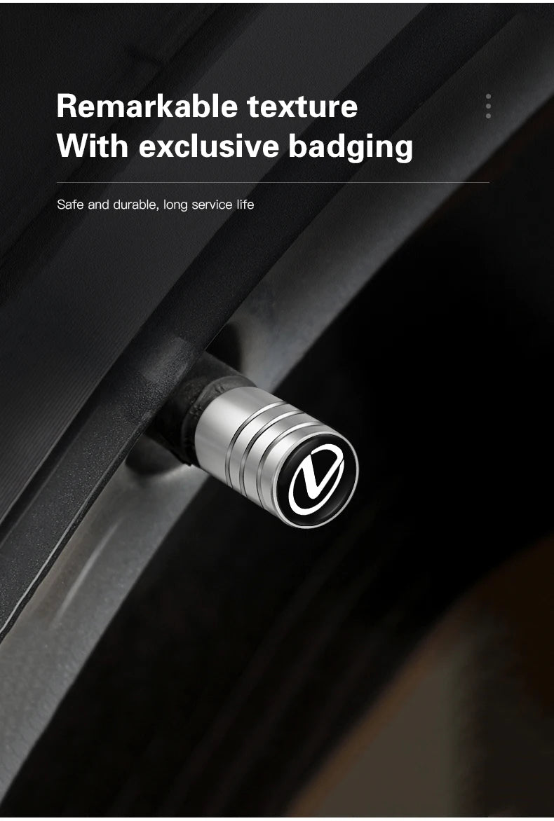 4Pcs Lexus Styling Wheel Tires Bolt-in Valve Caps Badge Decor For Lexus IS250 IS200 CT200h GS300 LS430 RX450h LX570 IS300 ES RX LS