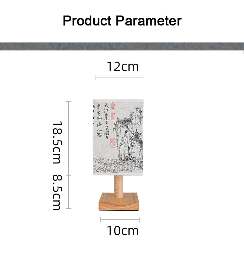 LED Decoration Chinese Table Lamp Simple Dimmable