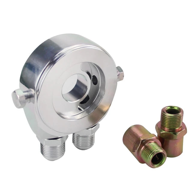 Oil Cooler & Oil Sandwich & Oil Hose Car Aluminum Universal Oil Filter Sandwich Adapter For Oil Cooler Plate Kit AN10