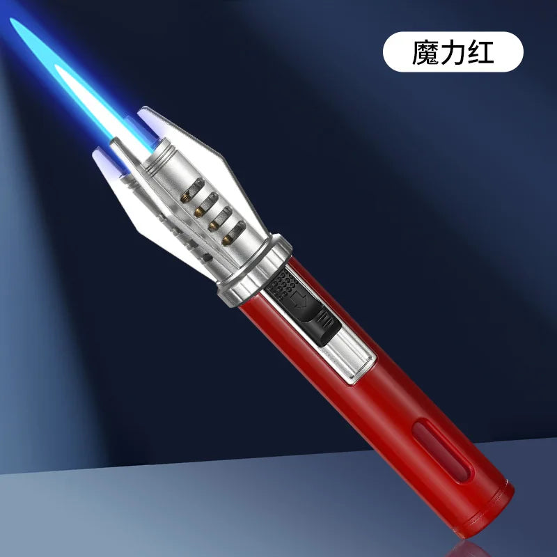 Powerful Metal Gas Lighter Windproof Kitchen Cooking Torch Flame Jet Barbecue