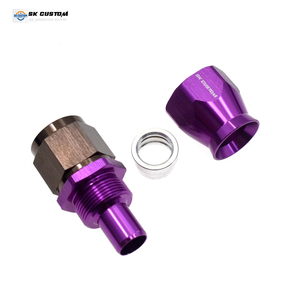 SK CUSTOM PTFE Hose End Oil Pipe Interface AN6 Straight 0°/45°/90°/120°/150°/180 Degrees PTFE Fuel Line Hose End Fitting Adapter