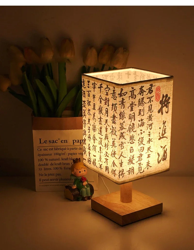 LED Decoration Chinese Table Lamp Simple Dimmable