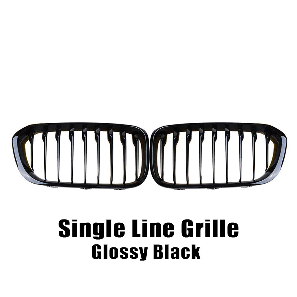 BMW Front Bumper Kidney Grille Racing Grills For BMW 1 Series F20 F21 2015-2019 Replacement Double Slat Gloss Black Grilles