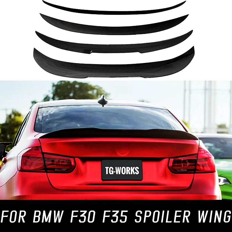 Spoiler for BMW 3 Series F30 F31 F35 M4 MP PSM Style Carbon Glossy Black Rear