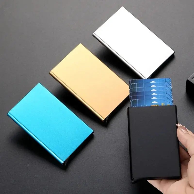 RFID Blocking Wallet Card Holder Metal Thin Slim Pop Up Minimalist Unisex