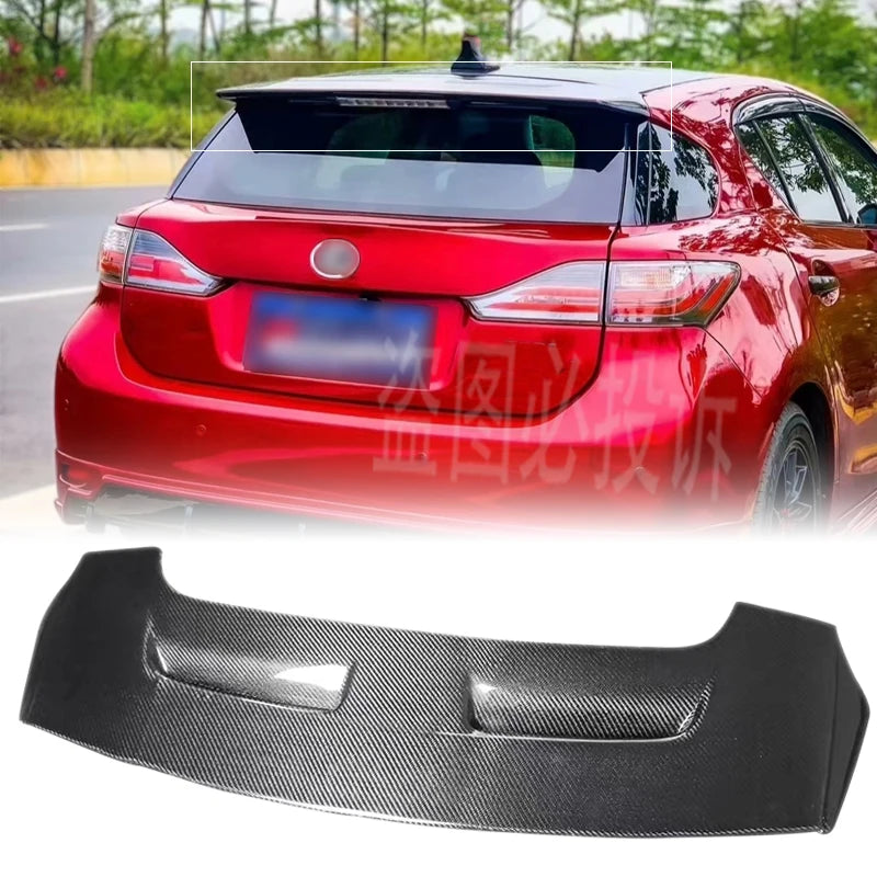 Suitable for Lexus CT200h CT200 2010-2022 car trunk wing body kit accessories high-quality carbon fiber rear roof lip spoiler