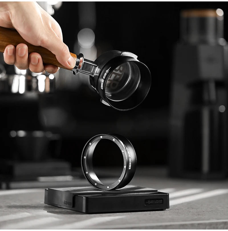 MHW-3BOMBER 58MM Magnetic Dosing Funnel with 10 Magnets Espresso Dosing Ring
