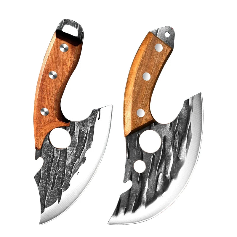 Hand Forged Kitchen Knives Stainless Steel Butcher Meat Cleaver Sharp Boning Knife Cutting Knife Kitchen Fruit Slicing Knife
