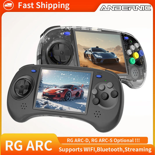 ANBERNIC RG ARC-D RGARC-S Handheld Game Console Six Button Design 4" IPS 4000 Games Support WIFI Online Pairing,Bluetooth Handle