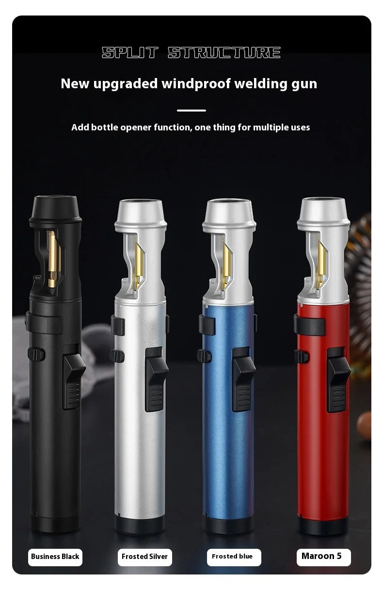 Powerful Metal Gas Lighter Windproof Kitchen Cooking Torch Flame Jet Barbecue