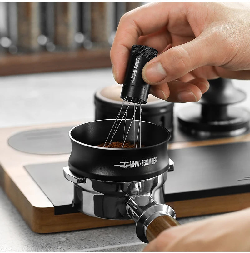 MHW-3BOMBER 58MM Magnetic Dosing Funnel with 10 Magnets Espresso Dosing Ring
