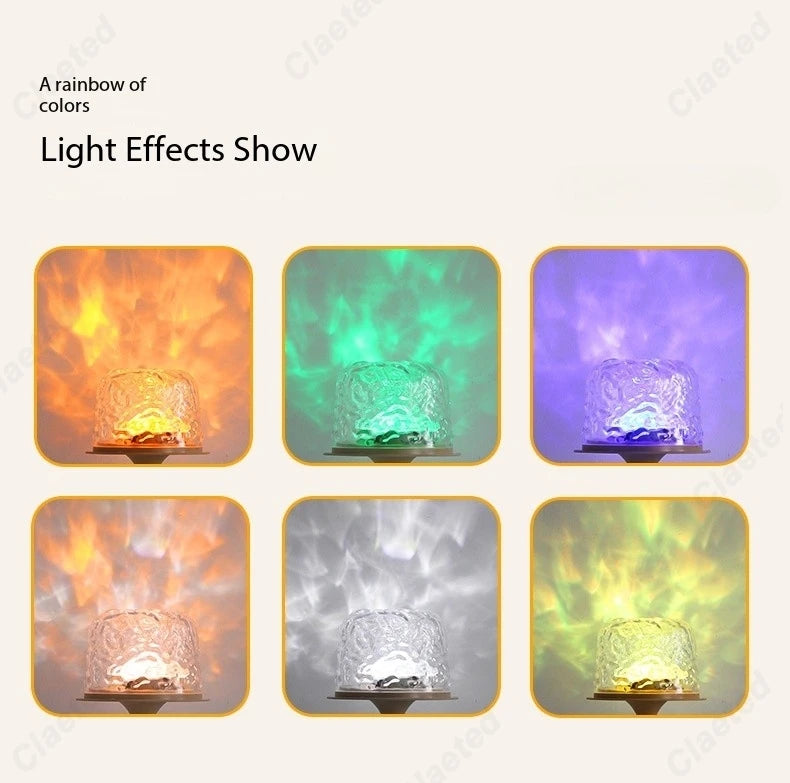 LED Lamp Romantic High Footed Water Ripple Atmosphere Desk