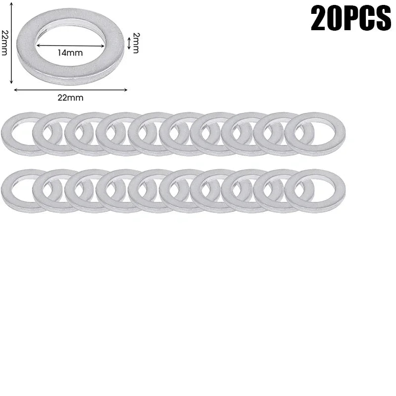 Honda Accord Aluminium Oil Drain Seal Gasket 14 mm I.D. Screw Washers For Honda Accord CR-V CR-Z 9410914000 94109-14000