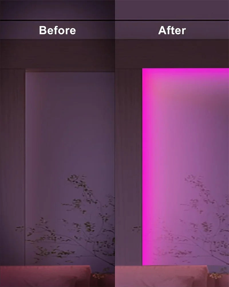 RGB LED Neon Lights with 44Keys Remote Flexible Neon Strip Lights 5V RGB Rope Lights Gaming Led Neon Light Strip for Bedroom