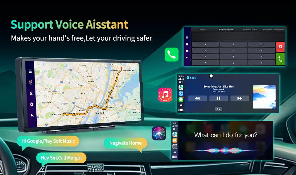 11.3" Imagebon H50  Dash Cam 4K ADAS Wireless CarPlay & Android Auto 3 Channel Recording Time Lapse 24h Park Monitor Black Box