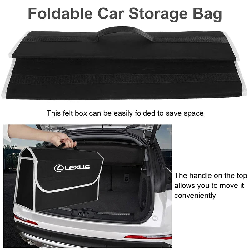 Lexus Trunk Organizer Box Large Capacity Folding Storage Bag For Lexus LS LC RZ IS350 ES300 GS350 CT200h GX460 LX570 RX500h NX300