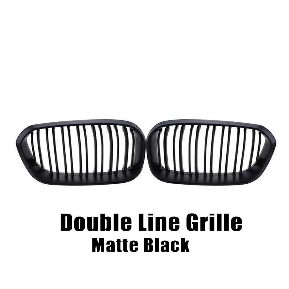 BMW Front Bumper Kidney Grille Racing Grills For BMW 1 Series F20 F21 2015-2019 Replacement Double Slat Gloss Black Grilles