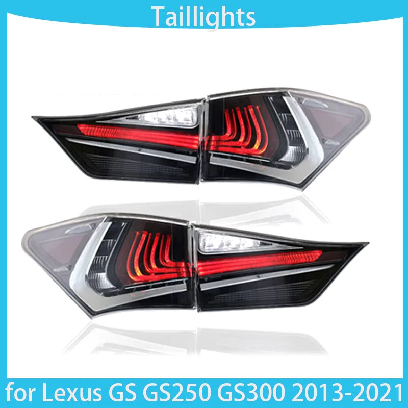 Lexus GS Tail Lights 2013-2021 GS300 Tail Lights GS200 GS250 Rear DRL Fog Brake Turn Signal Reversing