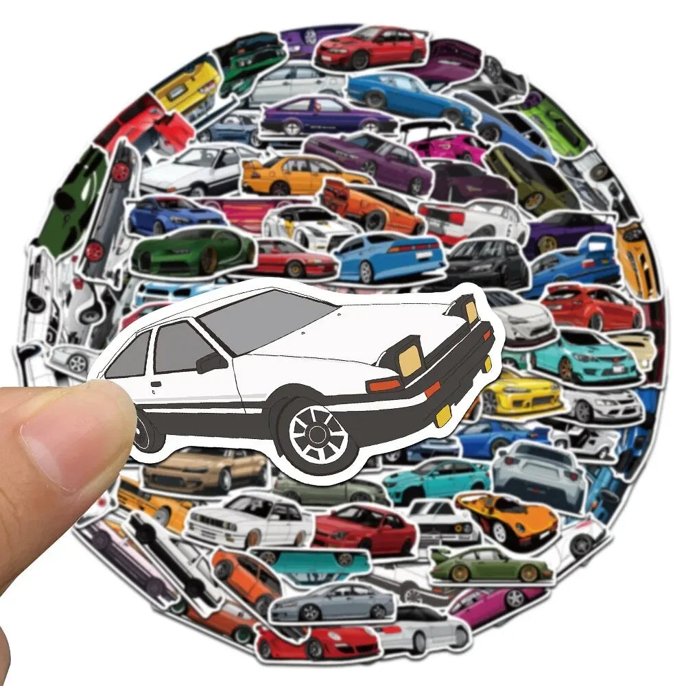50/100PCS JDM and some Hyper Cars Retrofit Racing Car Graffiti Stickers Laptop Decals