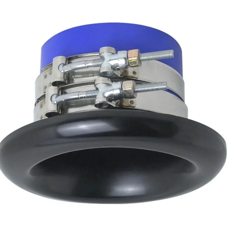 New 4 inch Car Bellmouth Velocity Stack Adapter Air Intake Turbo Horn Tone Air Intake Turbo Horn with 4inch Hose