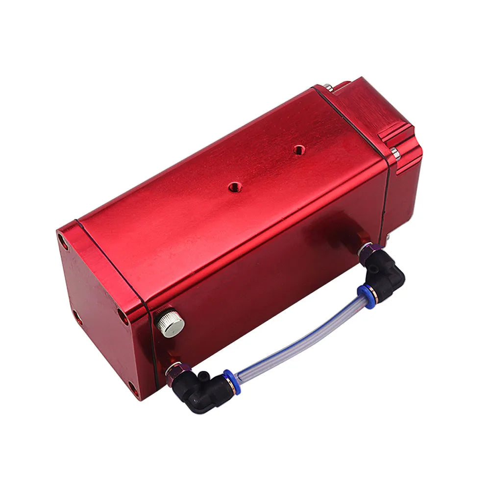 Universal Square Style Oil Catch Can Oil Tank Reservoir Breather Kit 0.5L Aluminium Racing Fuel Surge